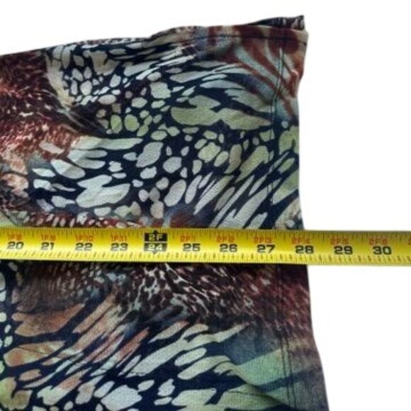 Drapers & Damons Multicolor Animal Print Open Cardigan Kimono Sheer Blouse Large - Picture 7 of 7